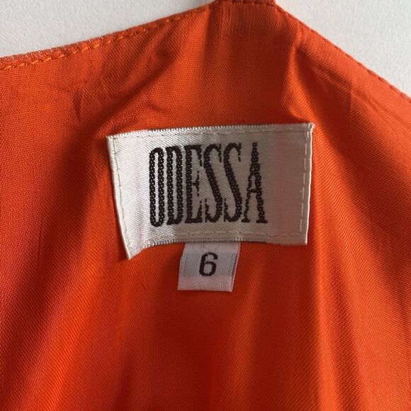 Vintage 90's Odessa Orange Plaid Mini Dress  Size 6 - Picture 9 of 15